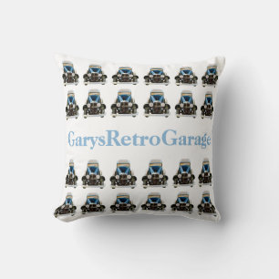 Classic Car Pattern #8 @ Garysretrogarage w/text Cushion