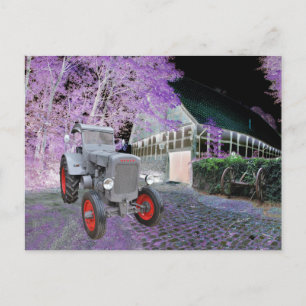 classic car postcard