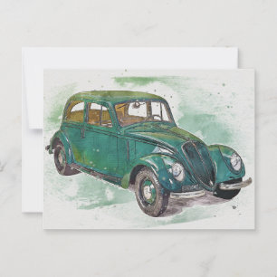 Classic Car Postcard