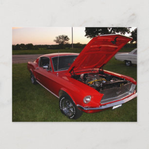 classic car postcard