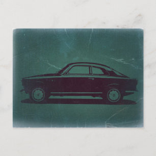 Classic car postcard
