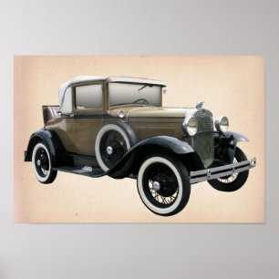 classic car poster