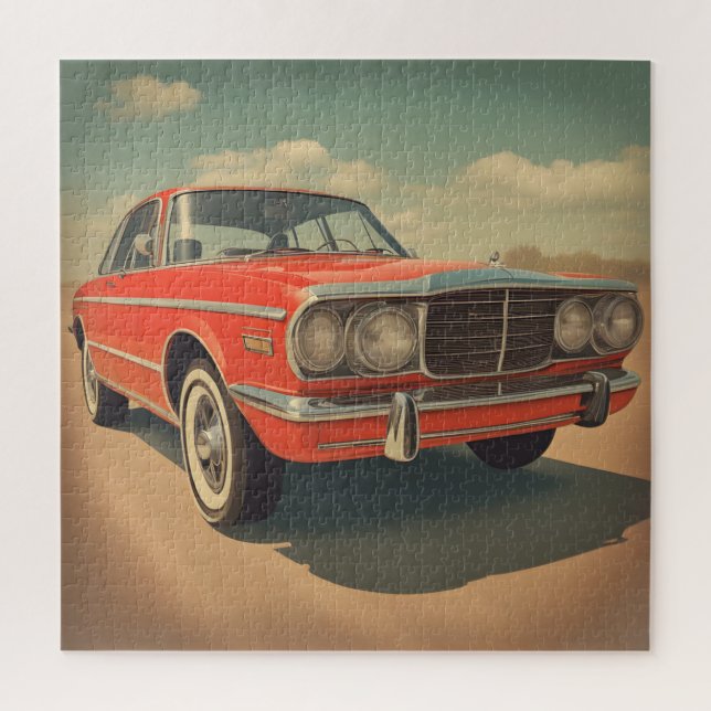 Classic car poster jigsaw puzzle (Vertical)