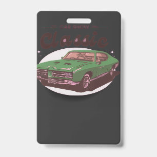 Classic Car Show ID Badge