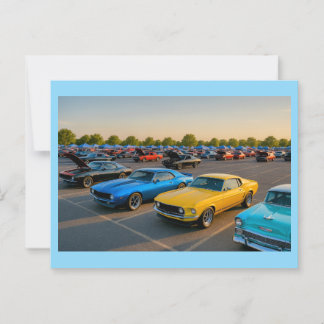 Classic Car Show Postcard