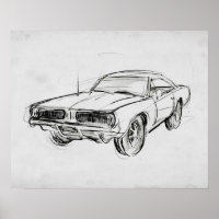 Classic Car Sketch IV