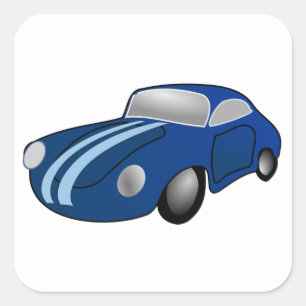 Classic Car Square Sticker
