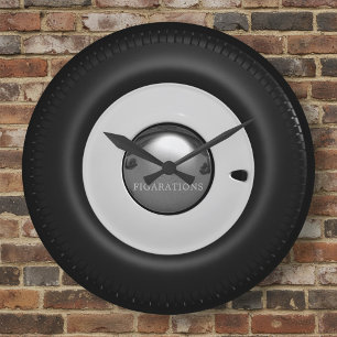 Classic Car Wheel Trim Hubcap Clock