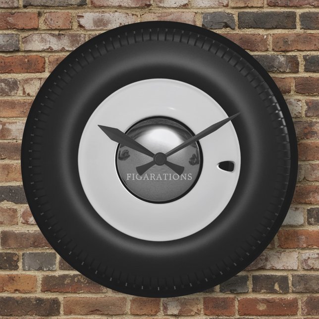 Classic Car Wheel Trim Hubcap Clock (Transform your garage or man cave into a stylish retreat. )