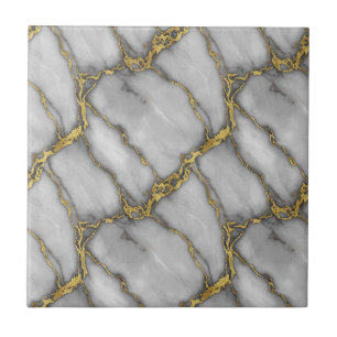 Classic Carrara Gold Marble Silver Black Plum Ceramic Tile