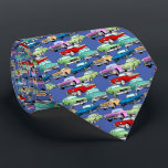 Classic Cars Blue Tie<br><div class="desc">Classic Cars Blue Tie ©mhndesigns</div>