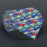 Classic Cars Blue Tie<br><div class="desc">Classic Cars Blue Tie ©mhndesigns</div>