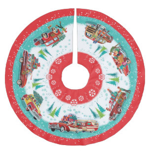 Classic Cars Brushed Polyester Tree Skirt