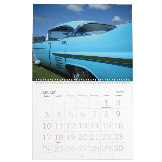 Classic Cars Calendar - GoPro Wow (Jan 2027)
