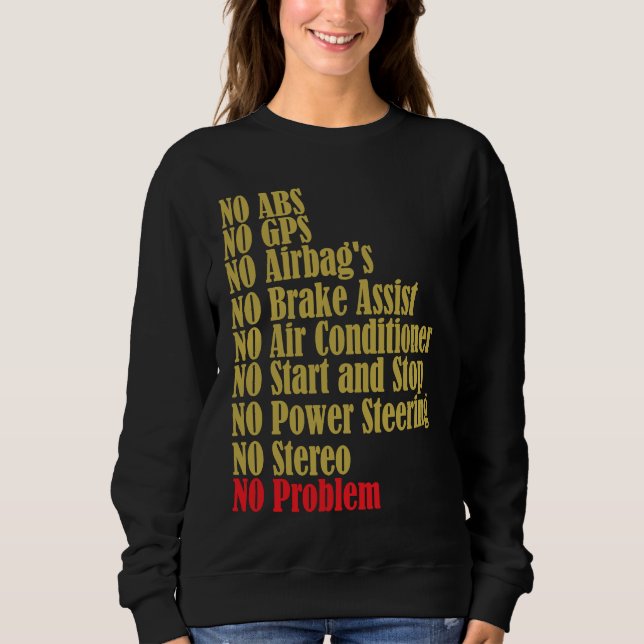Classic Cars  Car Mechanik  Retro Classic Car Sweatshirt (Front)