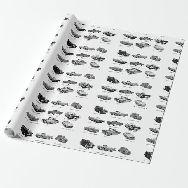 Classic cars image for Wrapping paper (Unrolled)