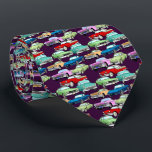 Classic Cars Purple Tie<br><div class="desc">Classic Cars | design by ©mhndesigns
Novelty Tie Collection @ And What Knot</div>