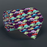 Classic Cars Purple Tie<br><div class="desc">Classic Cars | design by ©mhndesigns
Novelty Tie Collection @ And What Knot</div>