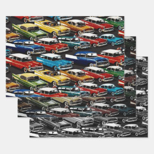 Classic Cars Wrapping Paper Sheet