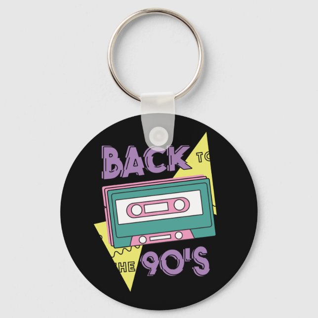 Classic Cassette From 90s Nostalgia Key Ring (Front)