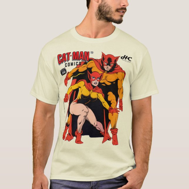 Classic CAT-MAN Comics T-Shirt (Front)