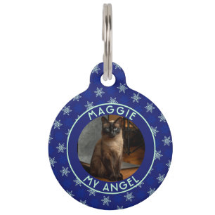 Classic Cat Owner Gift Christmas Print Pet Tag