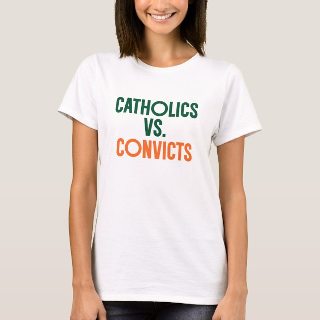 Classic Catholics vs Convicts 1988 T-Shirt, 1988  T-Shirt (Front)