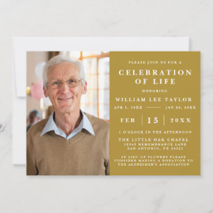 CLASSIC CELEBRATION OF LIFE MEMORIAL INVITATION
