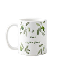 Classic ceramic mug with olive and vegan message