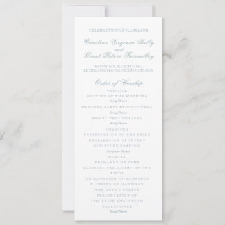 Classic Ceremony Program