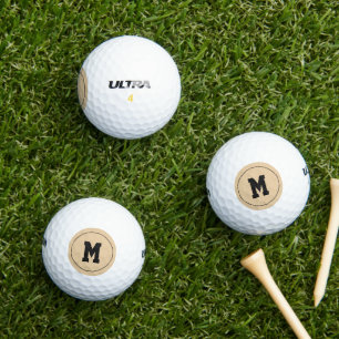 Classic Champagne Personalized Monogram Golf Balls