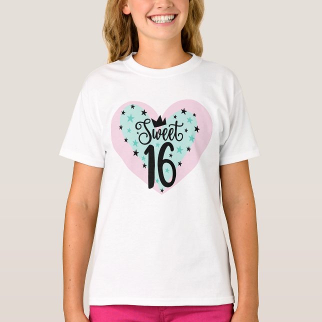 Classic Charm! Sweet 16 Gift  T-Shirt (Front)