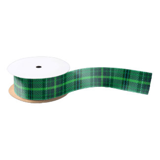 Classic Cheerful Plaid | green Satin Ribbon