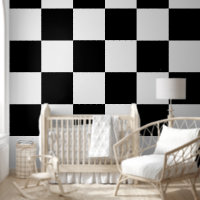 [Classic Chequerboard] Black and White 12" Squares