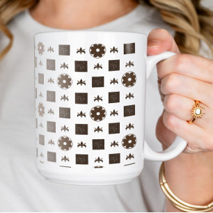 Classic Chequered Pattern Coffee Mug