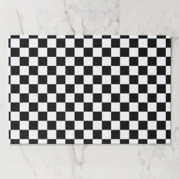 Classic Chequered Racing Sport Check Black White