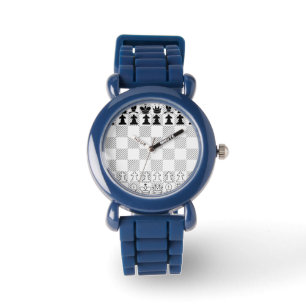 Classic chess board watch