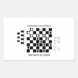 Classic Chess-Inspired Design Rectangular Sticker