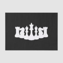 Classic Chess Pieces Black and White
