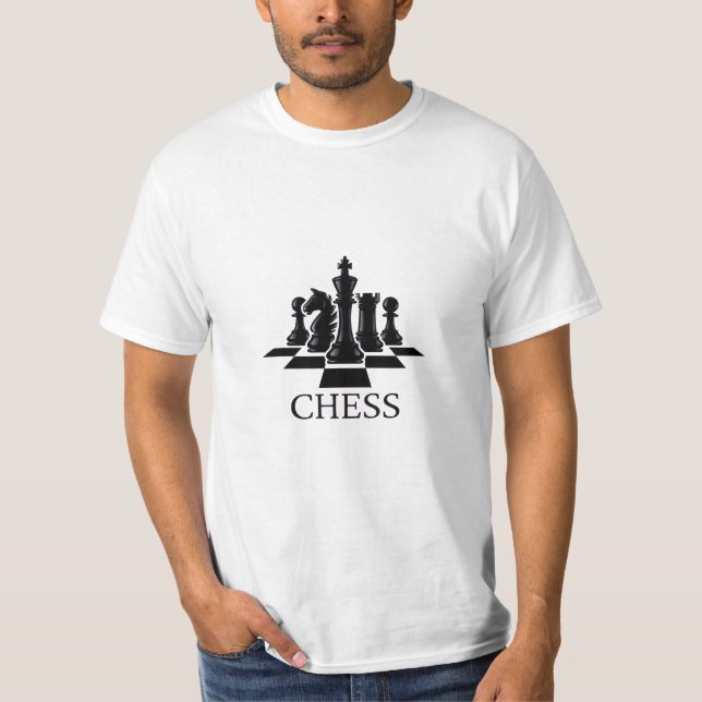 Classic Chess Pieces T-Shirt – Stylish Design for  (Front)