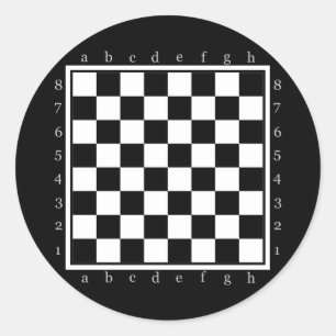 classic chess table, chess it or leave it round sticker