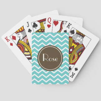 Classic Chevron Choco-Choose Your Background Playing Cards