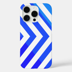 Classic Chevron Pattern in Blue and White iPhone 16 Pro Case