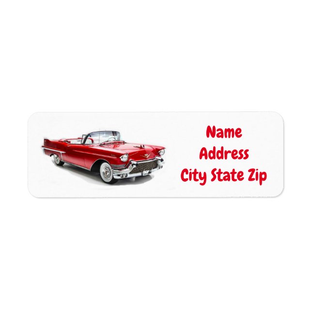 ***CLASSIC CHEVY CONVERTABLE*** ADDRESS LABEL RETURN ADDRESS LABEL (Front)