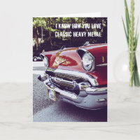 Classic Chevy Heavy Metal Birthday Card