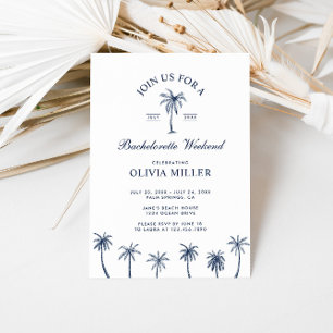 Classic Chic Beach Bachelorette Party Weekend Invitation