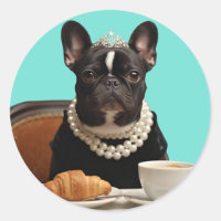 Classic Chic Breakfast Poster–Inspired Pug Art