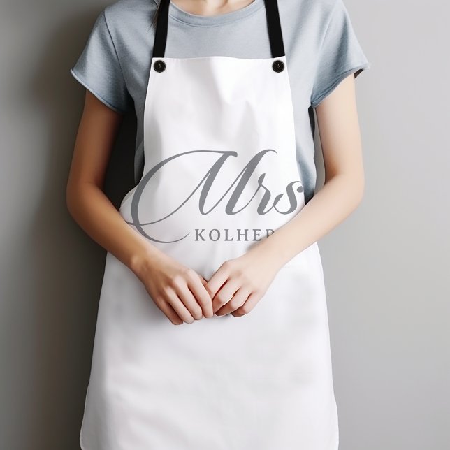 Classic Chic Calligraphy Mrs Apron (Creator Uploaded)