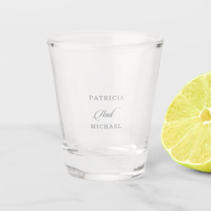 Classic Chic Calligraphy Wedding Shot Glass