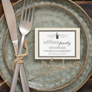 Classic Chic Dinner Party Invitations